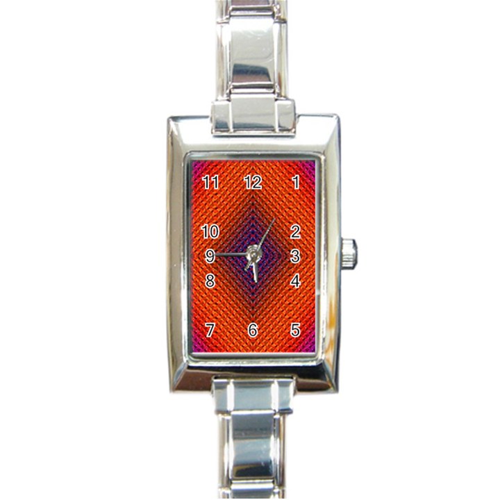 Background Fractals Surreal Design Rectangle Italian Charm Watch