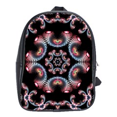 Ornament Kaleidoscope School Bag (large) by Pakrebo