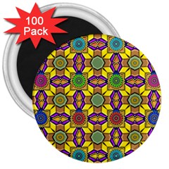 Background Image Geometric 3  Magnets (100 Pack)