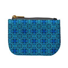 Background Image Tile Pattern Blue Mini Coin Purse by Pakrebo