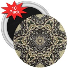 Surreal Design Graphic Pattern 3  Magnets (10 Pack)  by Pakrebo