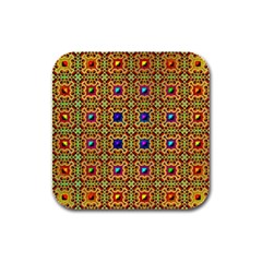 Background Image Tile Pattern Rubber Square Coaster (4 pack) 