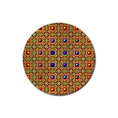 Background Image Tile Pattern Rubber Coaster (Round) 