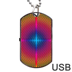 Background Pattern Structure Dog Tag Usb Flash (two Sides)