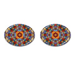 Farbenpracht Kaleidoscope Cufflinks (Oval)