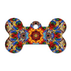 Farbenpracht Kaleidoscope Dog Tag Bone (Two Sides)