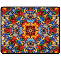 Farbenpracht Kaleidoscope Fleece Blanket (medium)  by Pakrebo