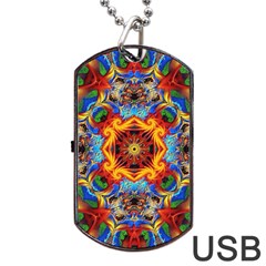 Farbenpracht Kaleidoscope Dog Tag USB Flash (Two Sides)