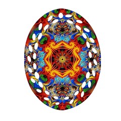 Farbenpracht Kaleidoscope Oval Filigree Ornament (Two Sides)