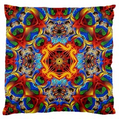 Farbenpracht Kaleidoscope Large Flano Cushion Case (Two Sides)