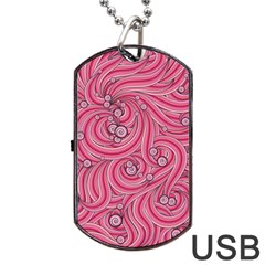 Pattern Doodle Design Drawing Dog Tag Usb Flash (two Sides)