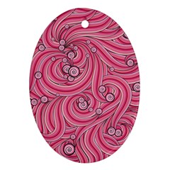 Pattern Doodle Design Drawing Ornament (oval)