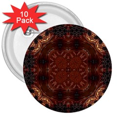 Background Image Structure Brown Black 3  Buttons (10 Pack) 