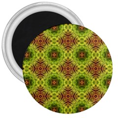 Tile Background Image Pattern Green 3  Magnets by Pakrebo