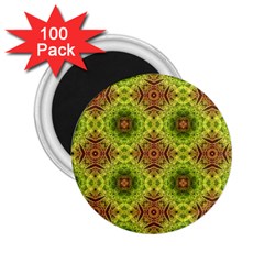 Tile Background Image Pattern Green 2 25  Magnets (100 Pack)  by Pakrebo