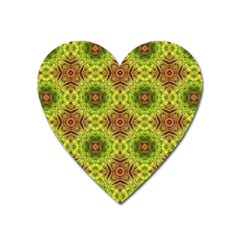 Tile Background Image Pattern Green Heart Magnet by Pakrebo