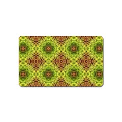 Tile Background Image Pattern Green Magnet (name Card) by Pakrebo