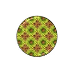 Tile Background Image Pattern Green Hat Clip Ball Marker (4 Pack)