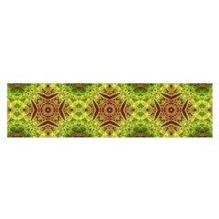 Tile Background Image Pattern Green Satin Scarf (oblong) by Pakrebo