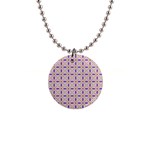 Background Image Tile Geometric 1  Button Necklace Front