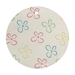 Flower Background Nature Floral Ornament (round)