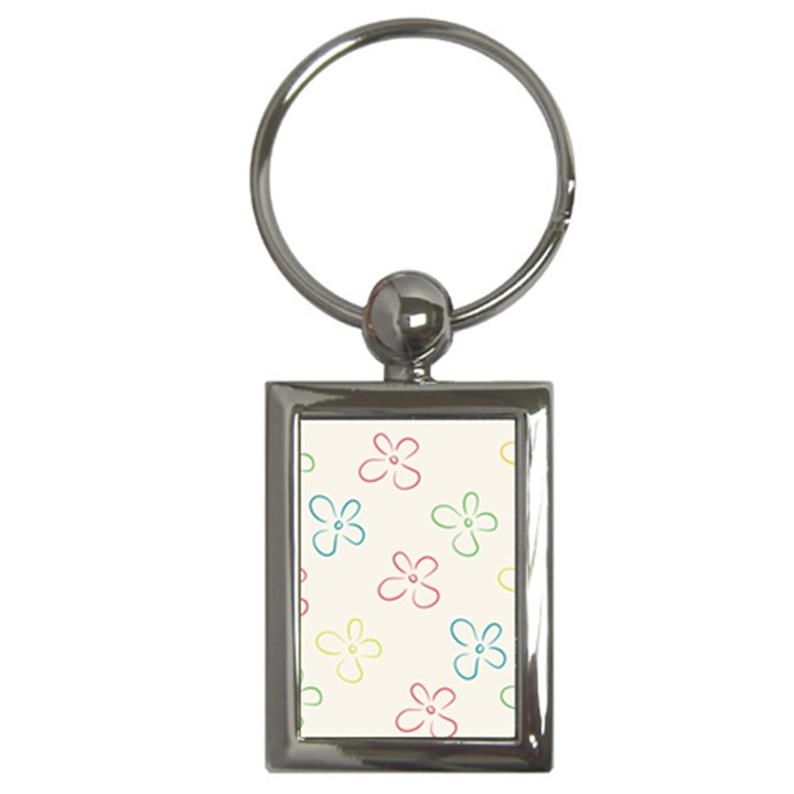 Flower Background Nature Floral Key Chains (Rectangle) 