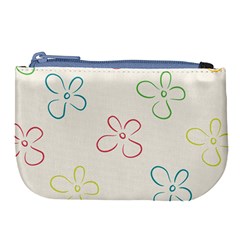 Flower Background Nature Floral Large Coin Purse