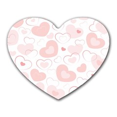 Pastel Pink Hearts Heart Mousepads