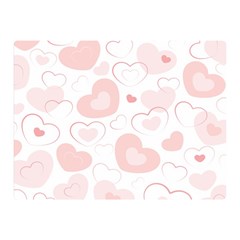 Pastel Pink Hearts Double Sided Flano Blanket (mini)  by retrotoomoderndesigns