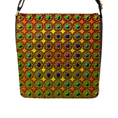 Background  Kaleidoscope Flap Closure Messenger Bag (L)