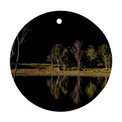 Soi Ball Symmetry Scenery Reflect Round Ornament (two Sides) by Pakrebo
