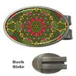 Background Image Pattern Money Clips (Oval)  Front