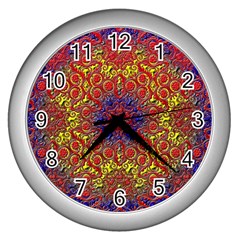 Background Image  Wall Design Wall Clock (silver) by Pakrebo