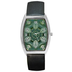 Background Image Decoration Barrel Style Metal Watch by Pakrebo