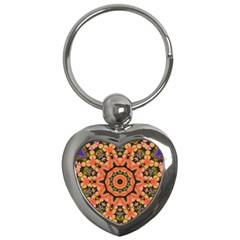 Background Pattern Structure Art Key Chains (heart)  by Pakrebo