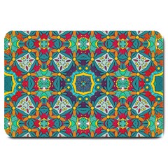 Farbenpracht Kaleidoscope Art Large Doormat  by Pakrebo