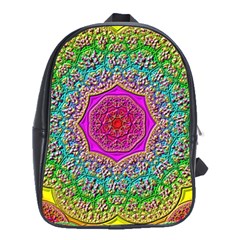 Mandala  Background Geometric School Bag (xl) by Pakrebo