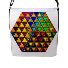 Cube Diced Tile Background Image Flap Closure Messenger Bag (l) by Pakrebo