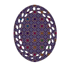 Tile Background Image Pattern Oval Filigree Ornament (two Sides) by Pakrebo