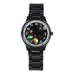 Galactic Stainless Steel Round Watch by WensdaiAmbrose