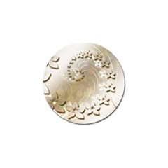 Flora Flowers Background Leaf Golf Ball Marker by Mariart