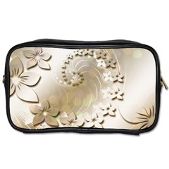 Flora Flowers Background Leaf Toiletries Bag (one Side)