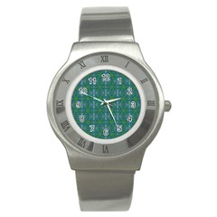 Farbenpracht Kaleidoscope Patterns Stainless Steel Watch by Pakrebo