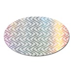 Abstract Geometric Line Art Oval Magnet Front