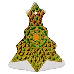 Star Pattern  Background Image Christmas Tree Ornament (two Sides) by Pakrebo