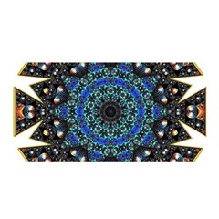 Fractal Tile Kaleidoscope Design Satin Wrap by Pakrebo