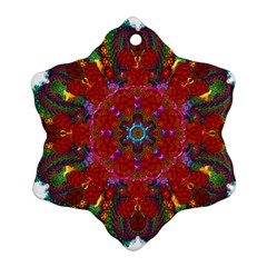 Mandala Fractal Graphic Design Snowflake Ornament (two Sides) by Pakrebo