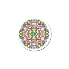 Floral Wreath Tile Background Image Golf Ball Marker (10 pack)