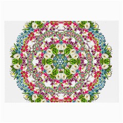 Floral Wreath Tile Background Image Large Glasses Cloth