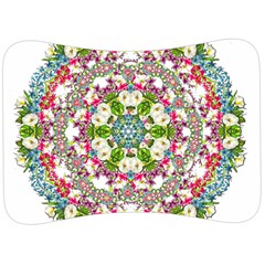 Floral Wreath Tile Background Image Velour Seat Head Rest Cushion